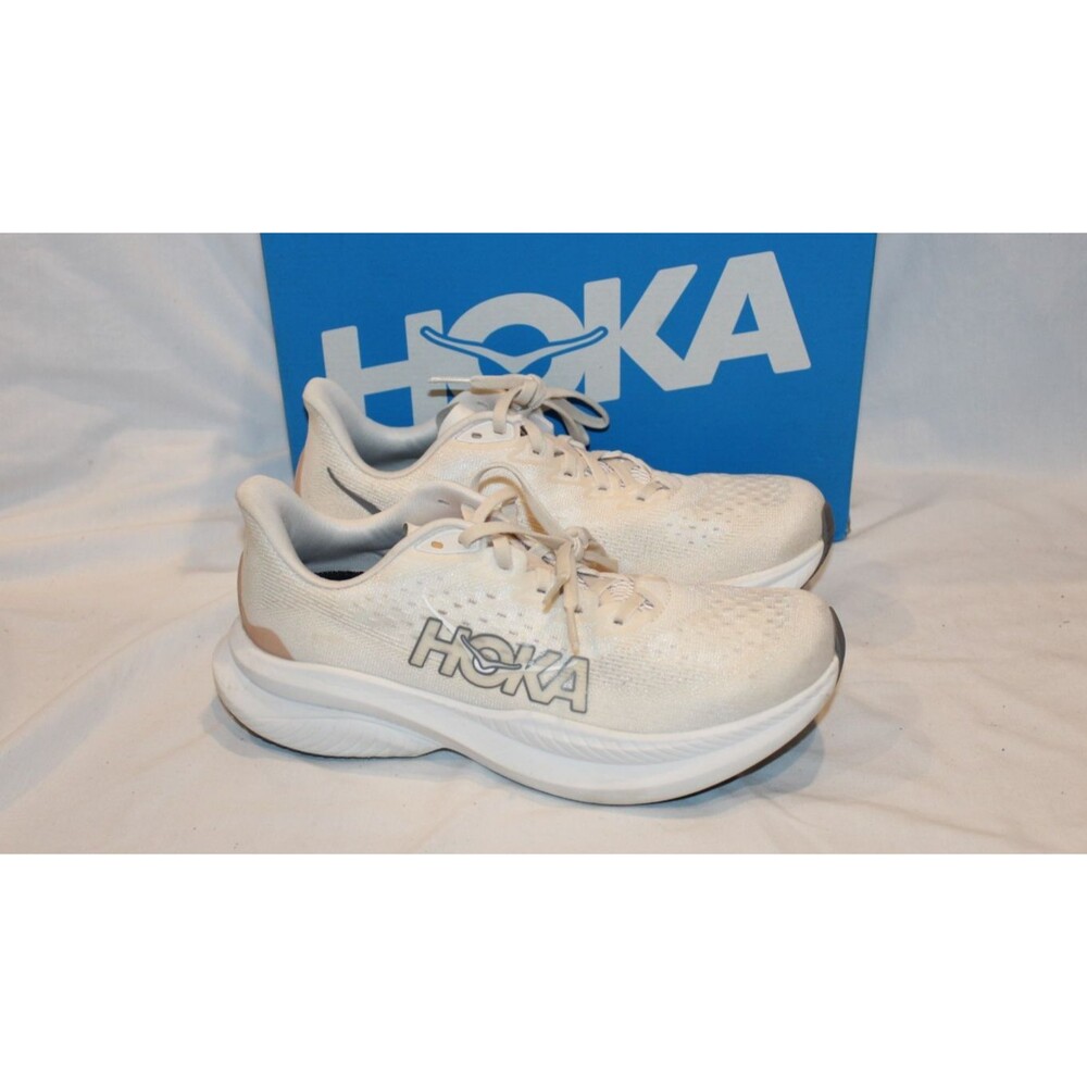 Hoka One Women's MACH 6 RUNNING SNEAKERS Eggnog Sz 8.5 B NIB